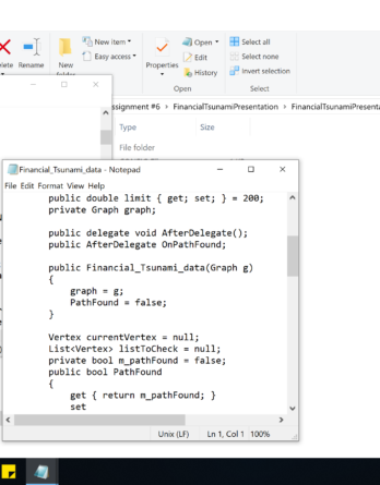 CSC6010 Programming Assignment #6 (Financial tsunami) solved