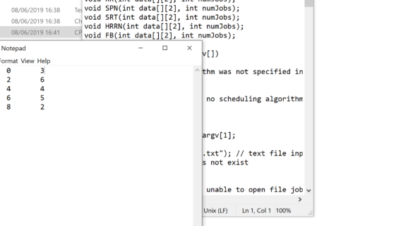 CS4348 Project #3: OS Scheduling Algorithms solved