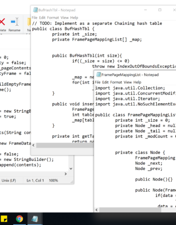 CSCD 427 Project #1 solution